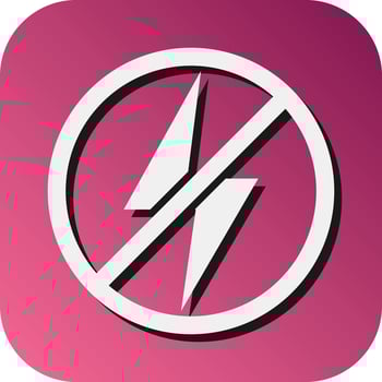 No Electricity Vector Glyph Gradient Background Icon For Personal And Commercial Use.