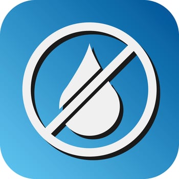No Water Vector Glyph Gradient Background Icon For Personal And Commercial Use.