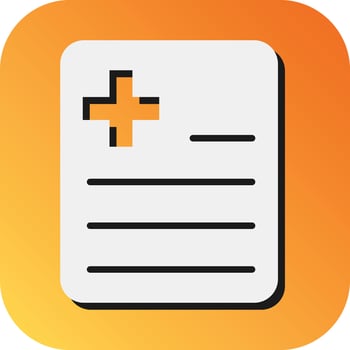 Health Certificate Vector Glyph Gradient Background Icon For Personal And Commercial Use.