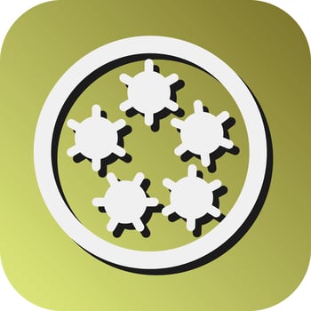 HPV Vector Glyph Gradient Background Icon For Personal And Commercial Use.