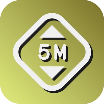 Height Vector Glyph Gradient Background Icon For Personal And Commercial Use.