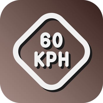 Speed Limit Vector Glyph Gradient Background Icon For Personal And Commercial Use.