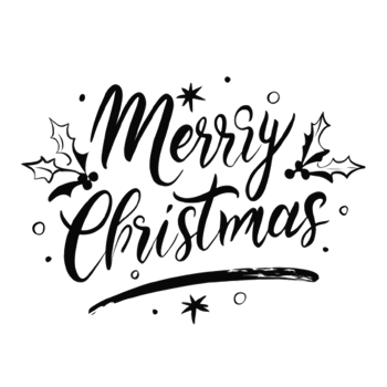 AI generated Merry Christmas, hand drawn, minimal, calligraphy, logo designs png