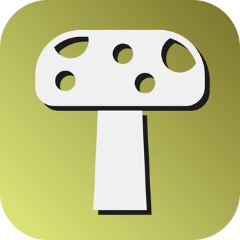 Mushroom Vector Glyph Gradient Background Icon For Personal And Commercial Use.