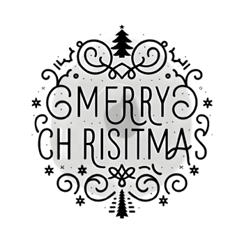 AI generated Merry Christmas, hand drawn, minimal, calligraphy, logo designs png