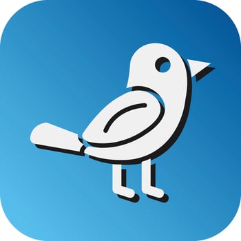 Bird Vector Glyph Gradient Background Icon For Personal And Commercial Use.