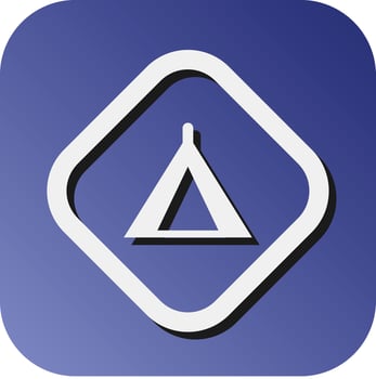 Camping Vector Glyph Gradient Background Icon For Personal And Commercial Use.