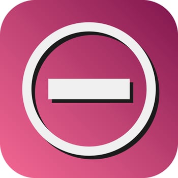 No Entry Vector Glyph Gradient Background Icon For Personal And Commercial Use.