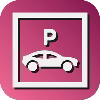 Parking Vector Glyph Gradient Background Icon For Personal And Commercial Use.