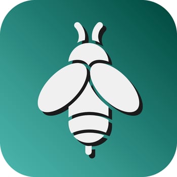 Bee Vector Glyph Gradient Background Icon For Personal And Commercial Use.