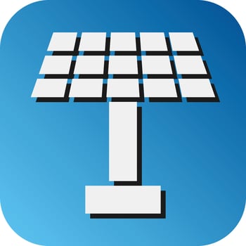 Solar Panel Vector Glyph Gradient Background Icon For Personal And Commercial Use.