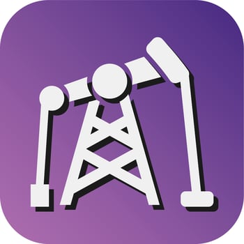 Oil Mining Vector Glyph Gradient Background Icon For Personal And Commercial Use.