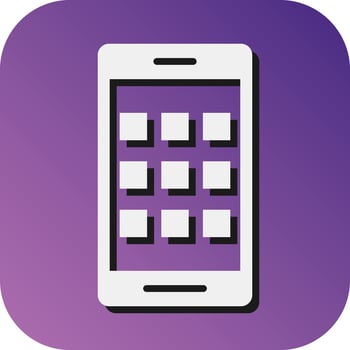 Mobile App Vector Glyph Gradient Background Icon For Personal And Commercial Use.