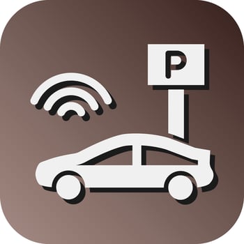 Online Parking Vector Glyph Gradient Background Icon For Personal And Commercial Use.