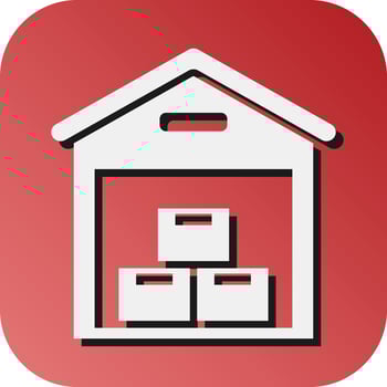 Warehouse Vector Glyph Gradient Background Icon For Personal And Commercial Use.