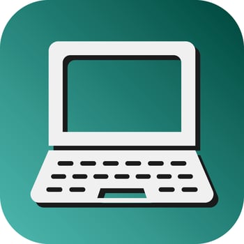 Laptop Vector Glyph Gradient Background Icon For Personal And Commercial Use.