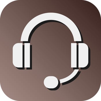 Customer Service Vector Glyph Gradient Background Icon For Personal And Commercial Use.