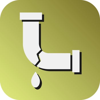 Leakage Vector Glyph Gradient Background Icon For Personal And Commercial Use.