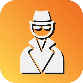Fraud Vector Glyph Gradient Background Icon For Personal And Commercial Use.