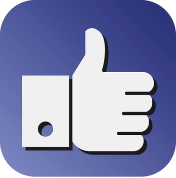Thumb Up Vector Glyph Gradient Background Icon For Personal And Commercial Use.