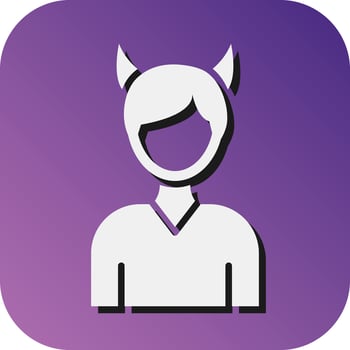 Cheater Vector Glyph Gradient Background Icon For Personal And Commercial Use.
