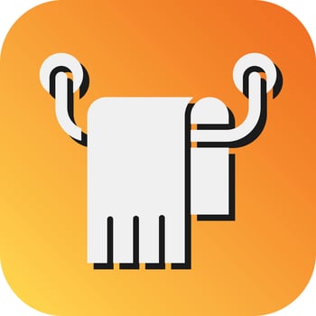 Towel Hanger Vector Glyph Gradient Background Icon For Personal And Commercial Use.