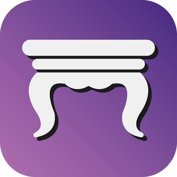 Table Vector Glyph Gradient Background Icon For Personal And Commercial Use.