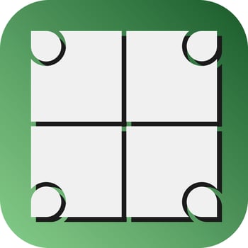 Tiles Vector Glyph Gradient Background Icon For Personal And Commercial Use.