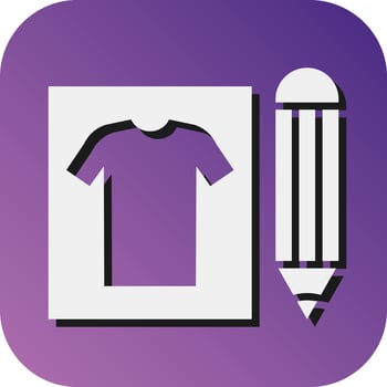 Cloth Sketch Vector Glyph Gradient Background Icon For Personal And Commercial Use.