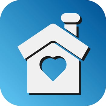 Sweet Home Vector Glyph Gradient Background Icon For Personal And Commercial Use.