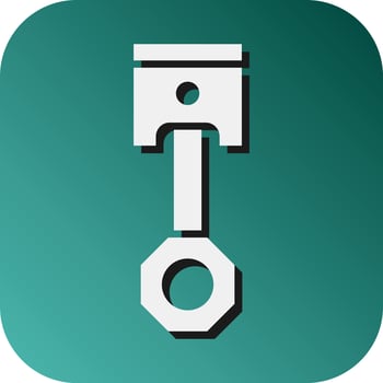 Piston Vector Glyph Gradient Background Icon For Personal And Commercial Use.