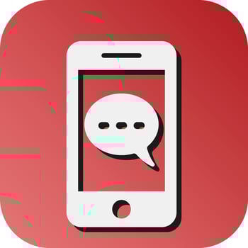 Mobile Phone Vector Glyph Gradient Background Icon For Personal And Commercial Use.