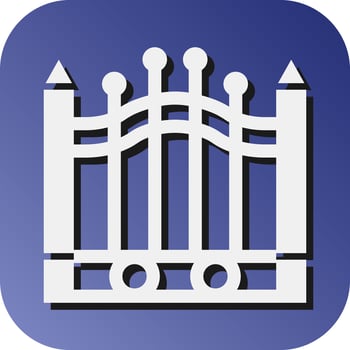 Gate Vector Glyph Gradient Background Icon For Personal And Commercial Use.