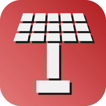 Solar Panel Vector Glyph Gradient Background Icon For Personal And Commercial Use.