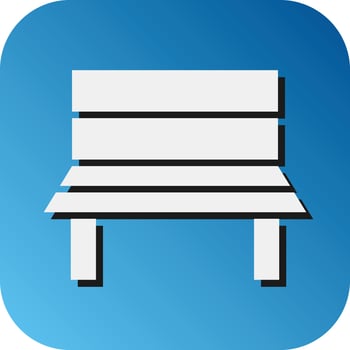 Bench Vector Glyph Gradient Background Icon For Personal And Commercial Use.