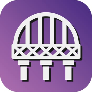 Bridge Vector Glyph Gradient Background Icon For Personal And Commercial Use.