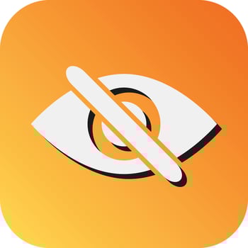 Visibility Off Vector Glyph Gradient Background Icon For Personal And Commercial Use.