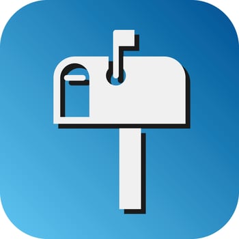 Mailbox Vector Glyph Gradient Background Icon For Personal And Commercial Use.