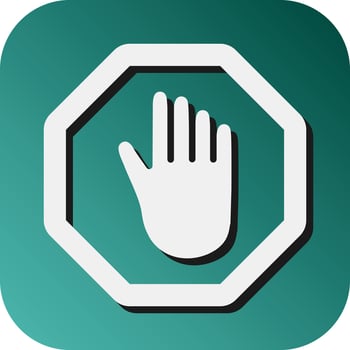 Stop Vector Glyph Gradient Background Icon For Personal And Commercial Use.