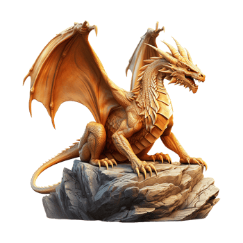 AI generated Dragon face png isolated on transparent background