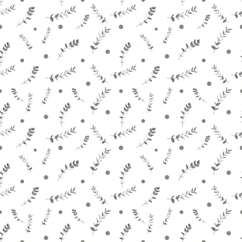 Beautiful illustration pattern with colored eucalyptus branches and round dots on a transparent background. Elements for your design png