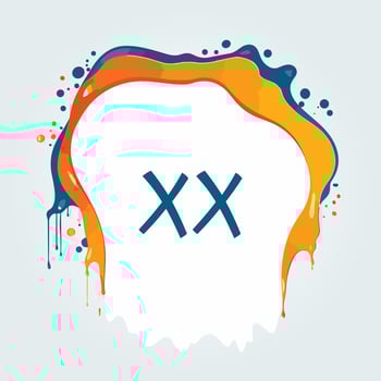AI generated Unique fashion brand filled colorful initial logo idea. DIY shirts creative inspirations. Letters inside color splashes shape. Graphic design vector