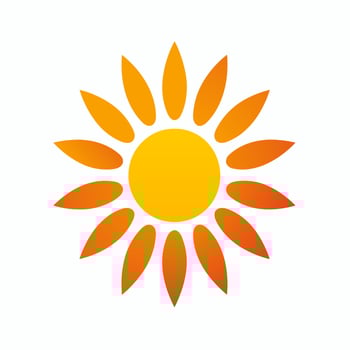 AI generated Solar electricity service filled gradient logo. Sustainability business value. Sun shining abstrac icon. Design element. Ai art for corporate branding, website vector