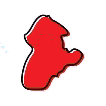 The Cordoba State of the Columbia map illustration vector