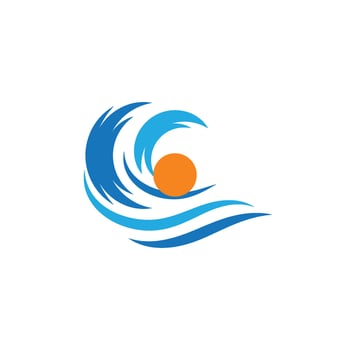 Water wave icon vector