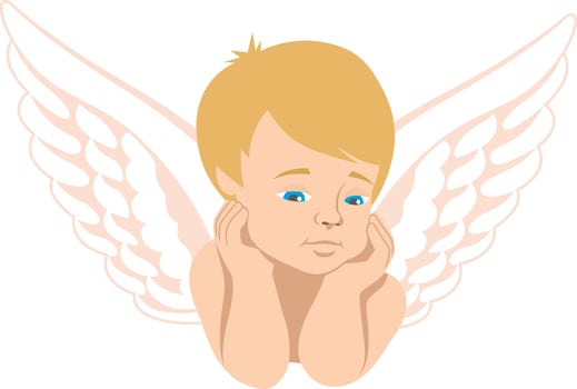 Cupid on White vector