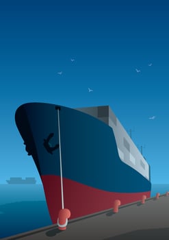 Shipping Art Deco vector