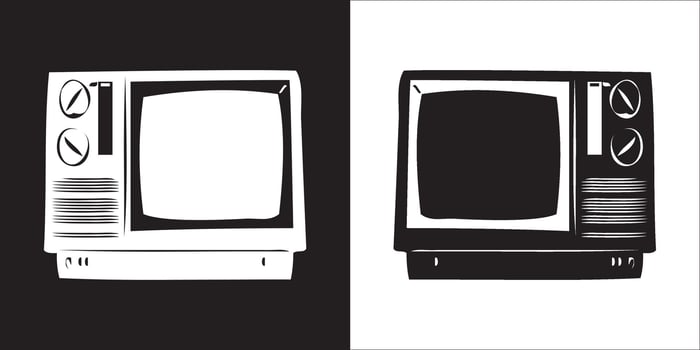 Illustration vector graphics of television icon