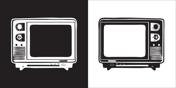 Illustration vector graphics of television icon