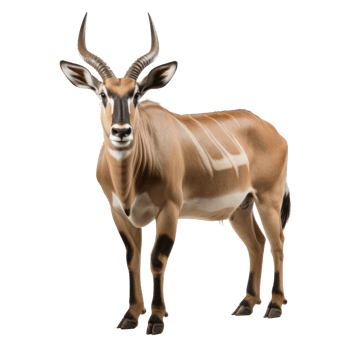 AI generated Eland on transparent background created with generative AI technology png